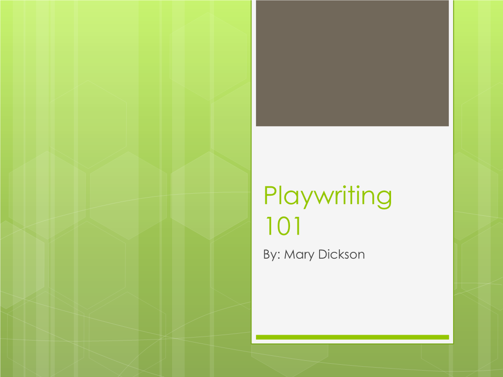 Intro to Playwriting.Pdf