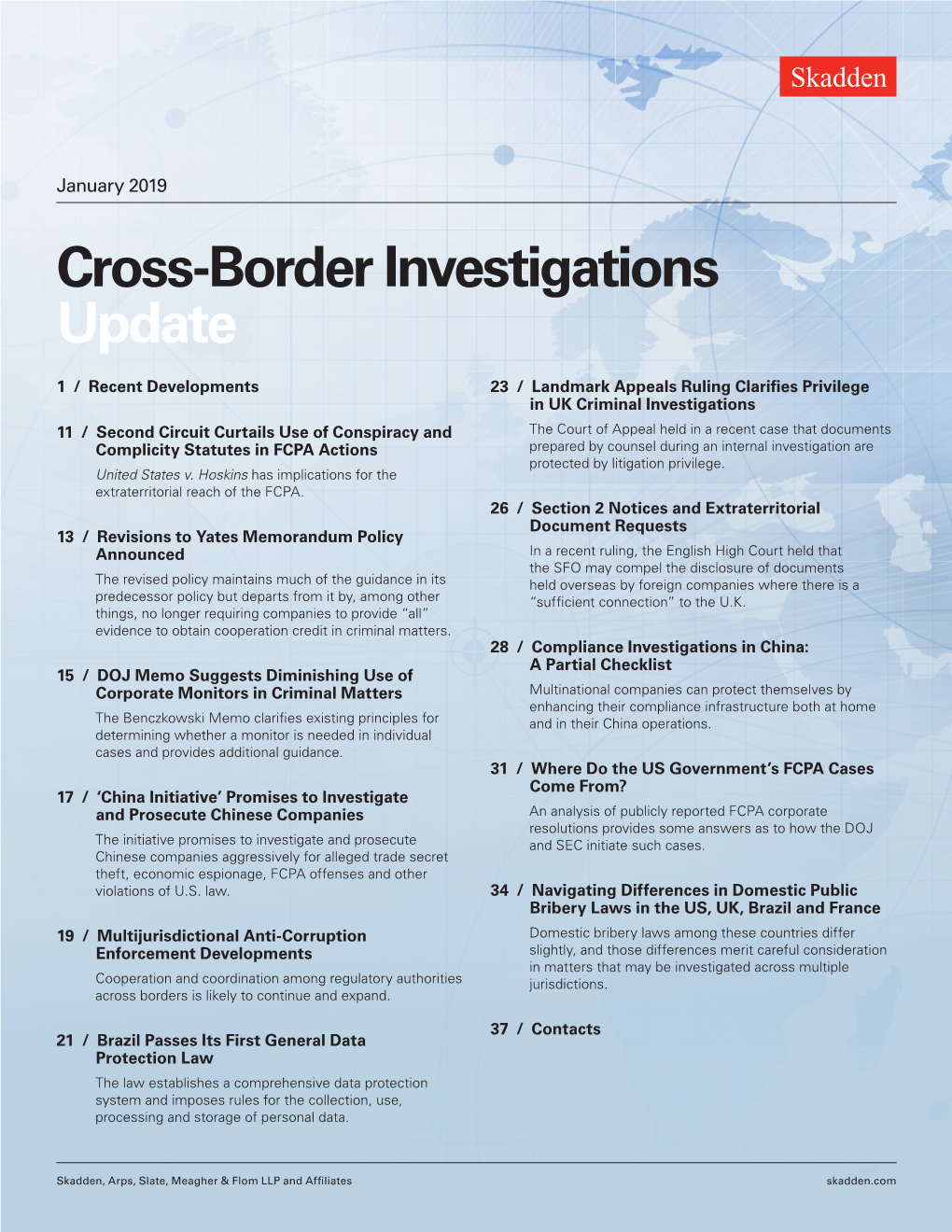 Cross-Border Investigations Update