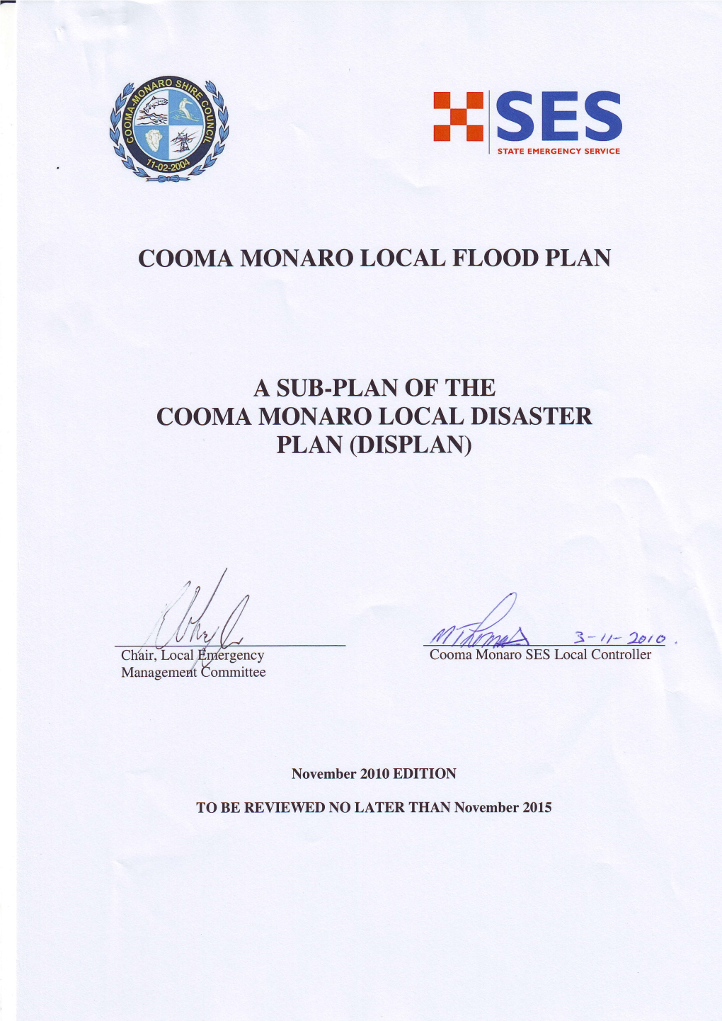 A Sub-Plan of the Cooma Monaro Local