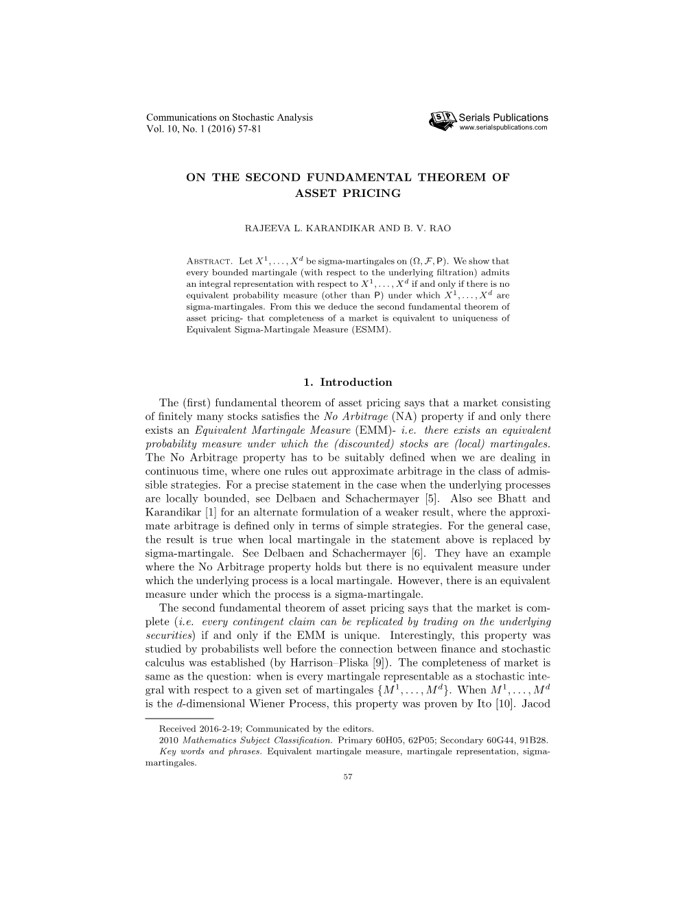 On the Second Fundamental Theorem of Asset Pricing