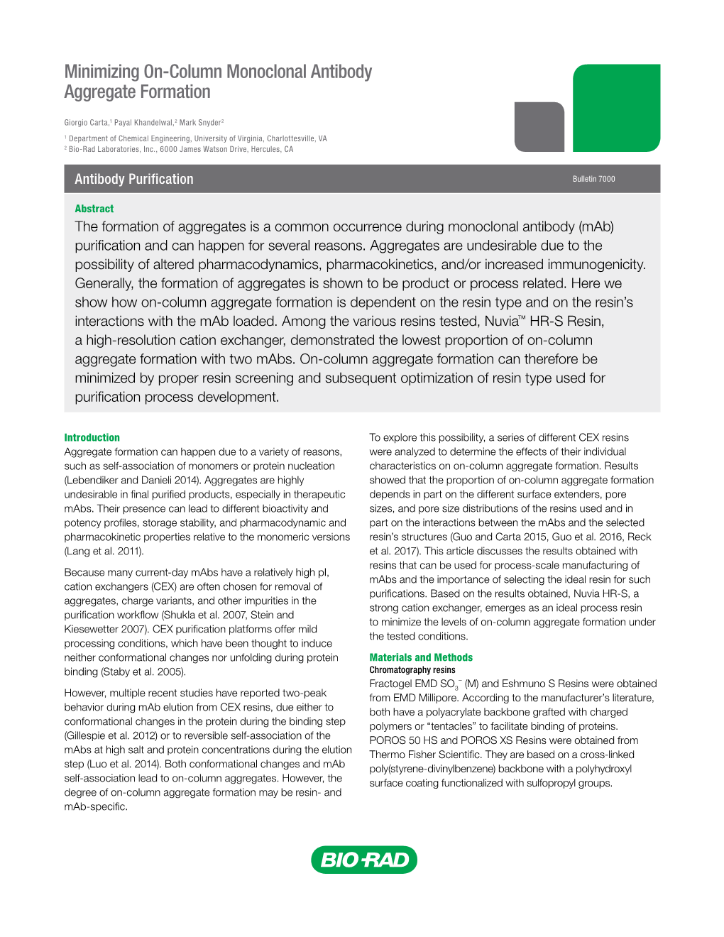 Minimizing On-Column Monoclonal Antibody Aggregate Formation