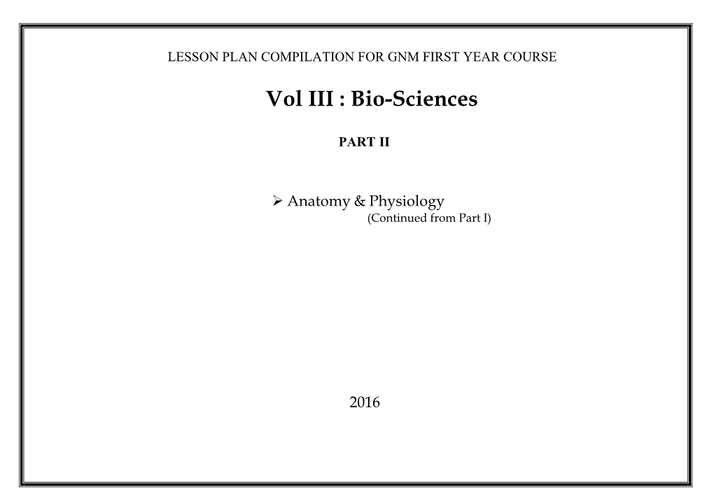 GNM Lesson Plan Vol III-Bio Scince