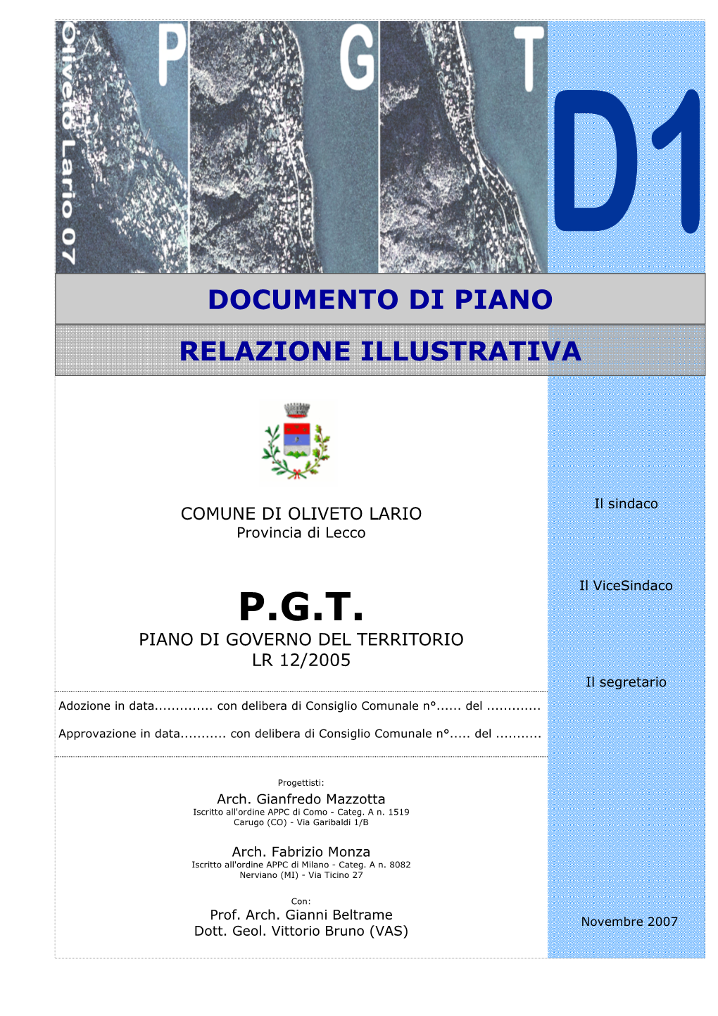 P.G.T. Piano Di Governo Del Territorio