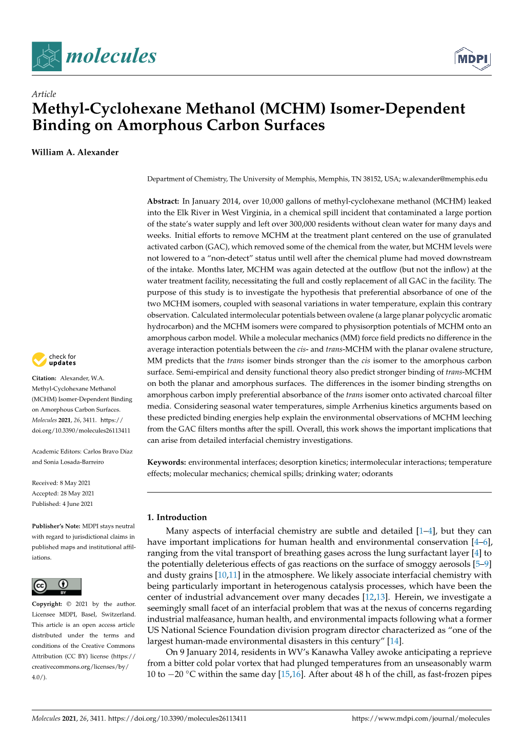 (MCHM) Isomer-Dependent Binding on Amorphous Carbon Surfaces