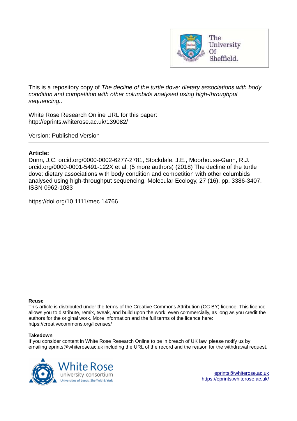 The Decline of the Turtle Dove: Dietary Associations with Body Condition and Competition with Other Columbids Analysed Using High-Throughput Sequencing