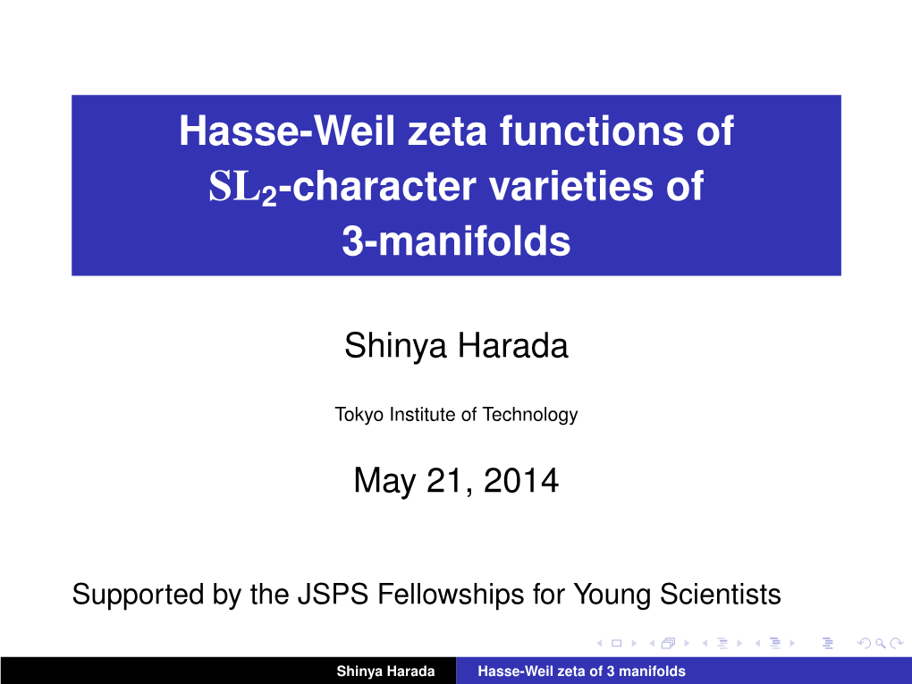 Hasse-Weil Zeta Functions of SL2-Character Varieties of 3-Manifolds