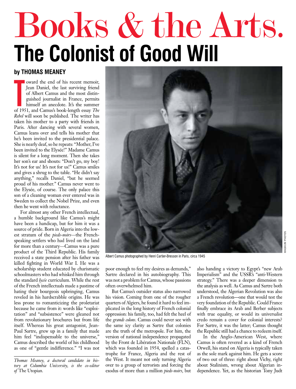 On Albert Camus