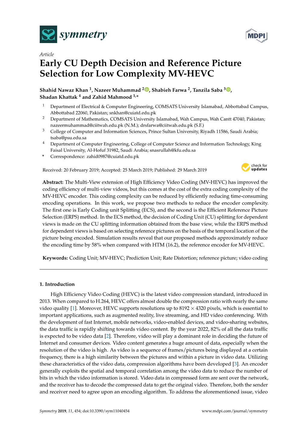 Early CU Depth Decision and Reference Picture Selection for Low Complexity MV-HEVC