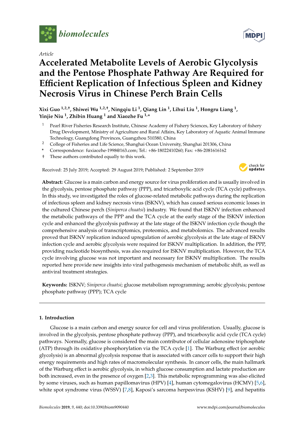 Accelerated Metabolite Levels of Aerobic Glycolysis and the Pentose