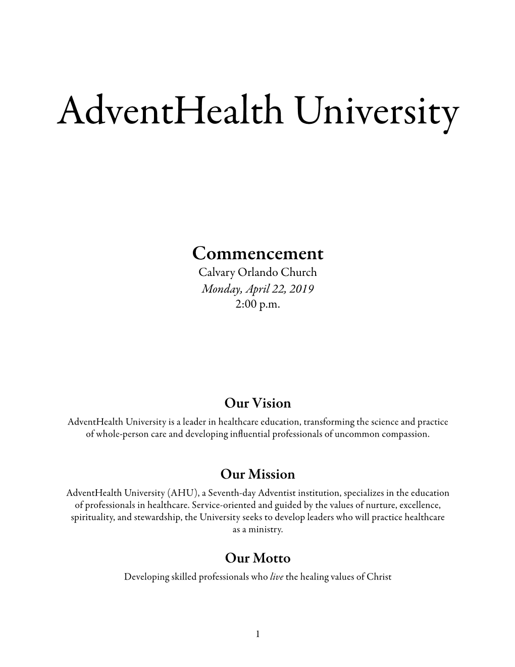 Adventhealth University