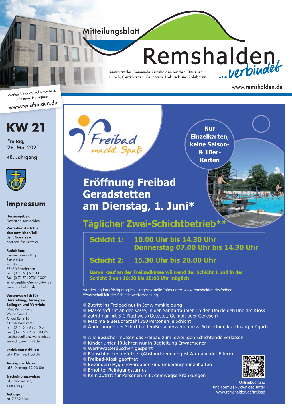 Eröffnung Freibad Geradstetten Am Dienstag