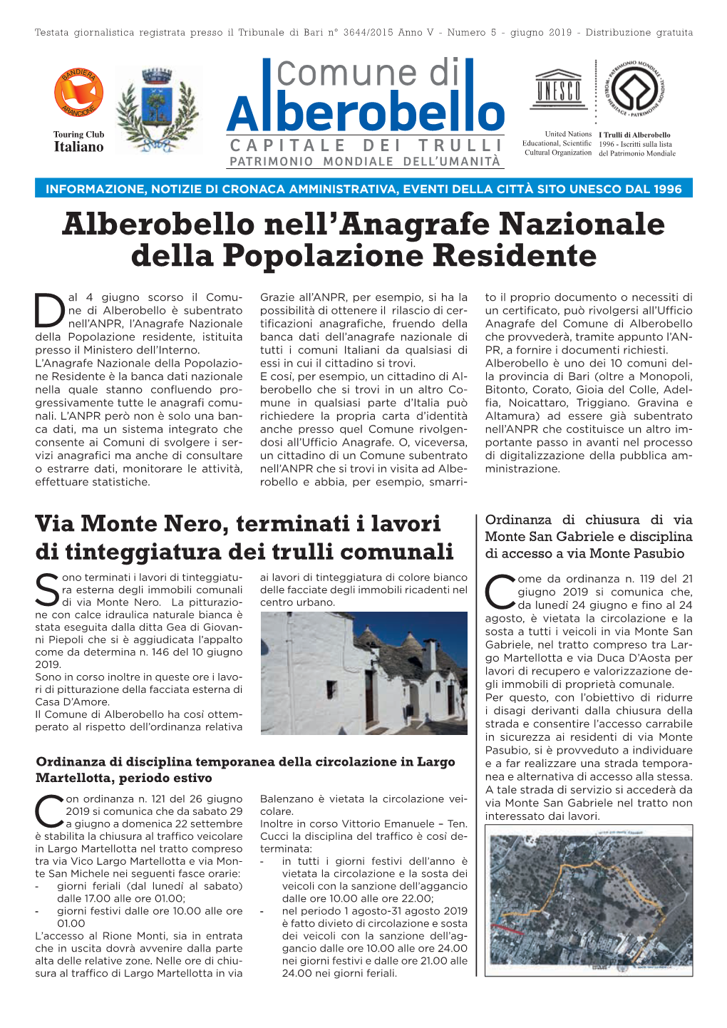 Alberobello Nell'anagrafe Nazionale Della Popolazione Residente