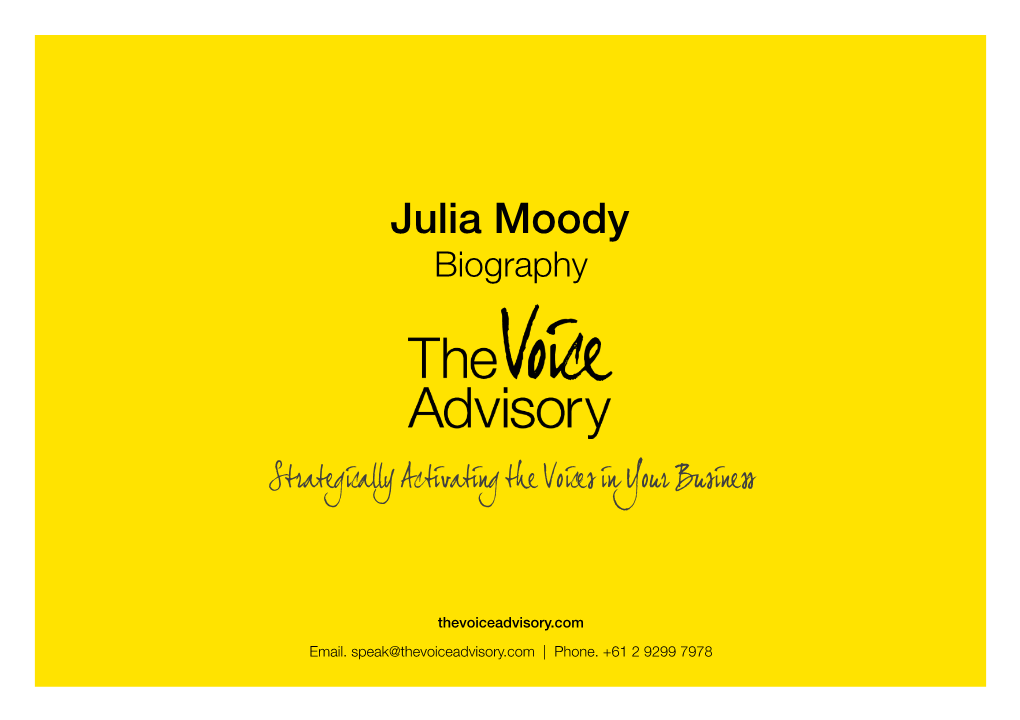 The Voice Advisory Julia Moody 2018.Pages