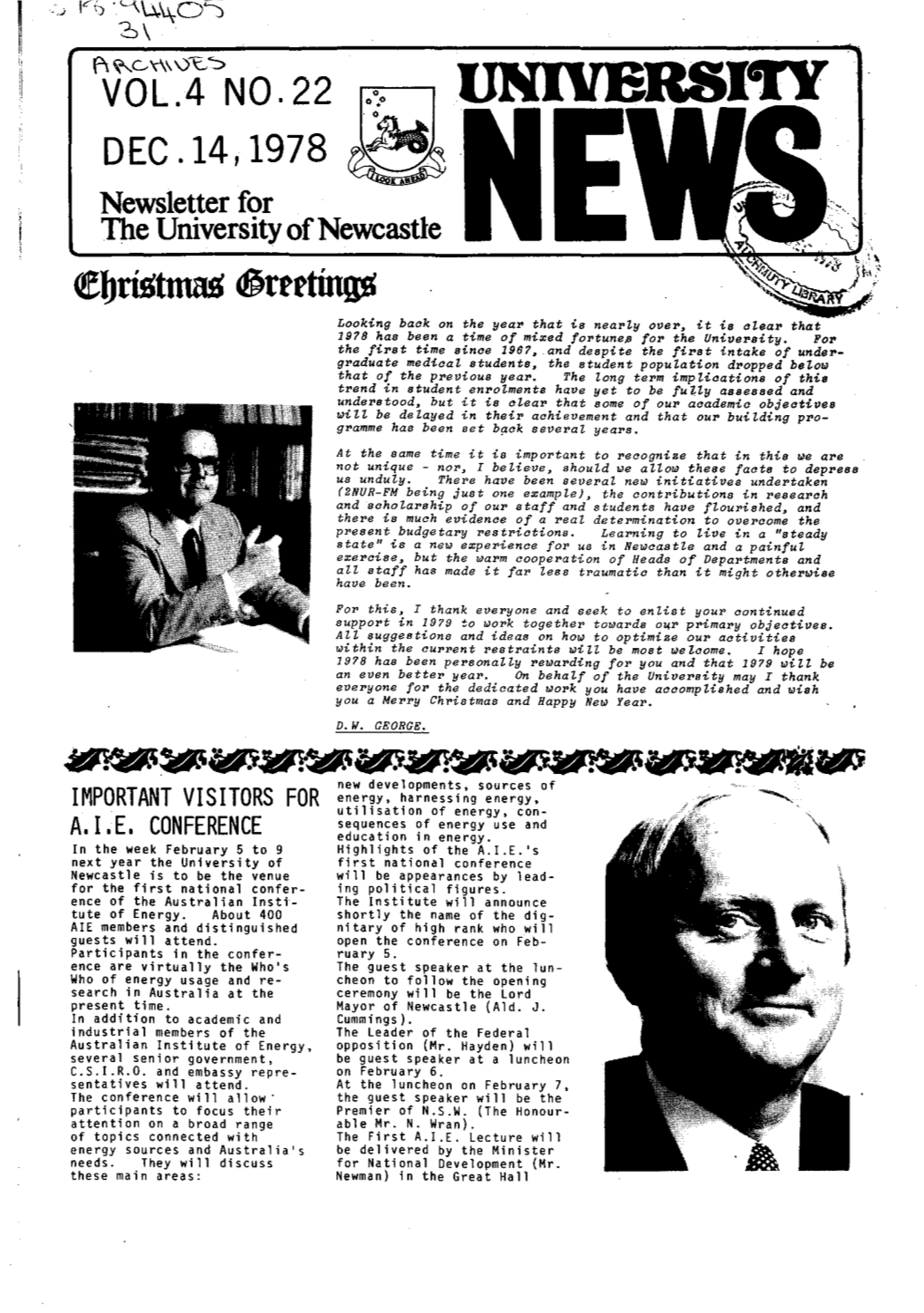 The University News, Vol. 4, No. 22, December 14, 1978