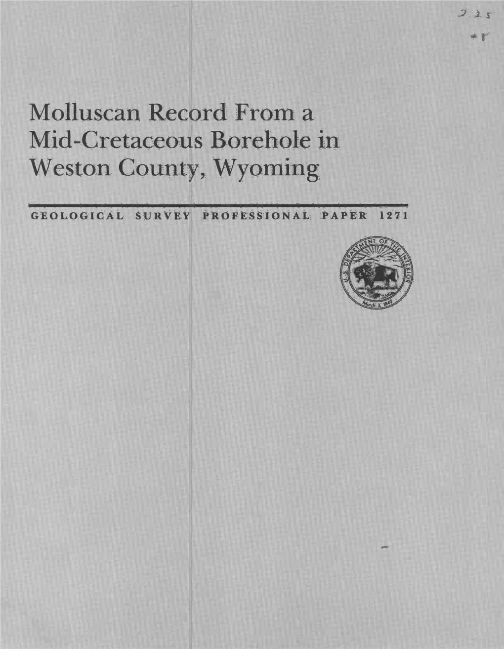 Molluscan Record from a Mid-Cretaceous Borehole in Weston County, Wyoming