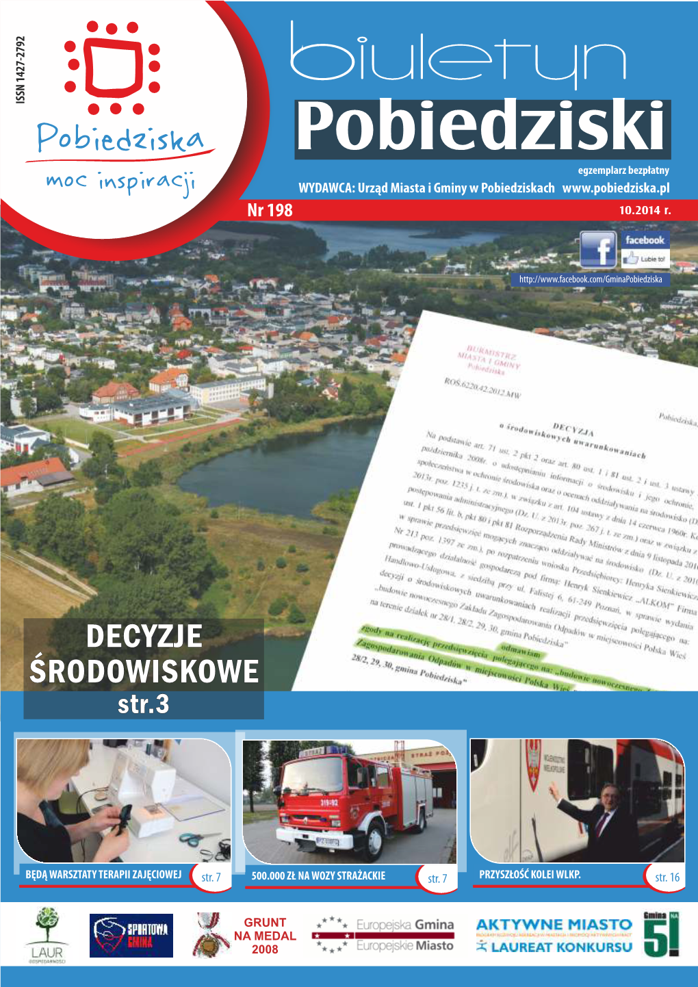 Pobiedziski Egzemplarz Bezpłatny WYDAWCA: Urząd Miasta I Gminy W Pobiedziskach Nr 198 10.2014 R