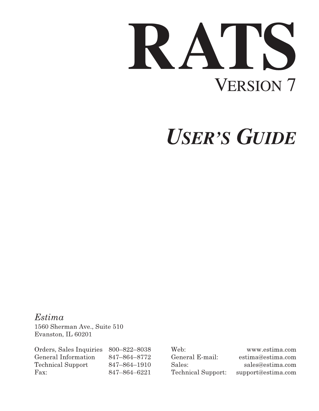 RATS 7 Users Guide.Pdf