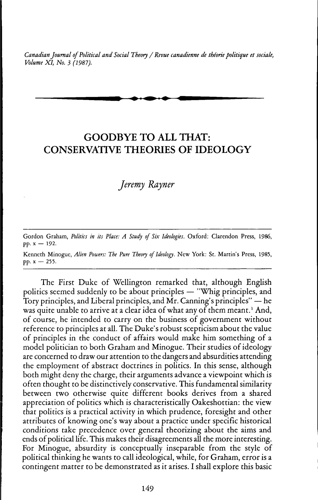 Conservative Theories of Ideology