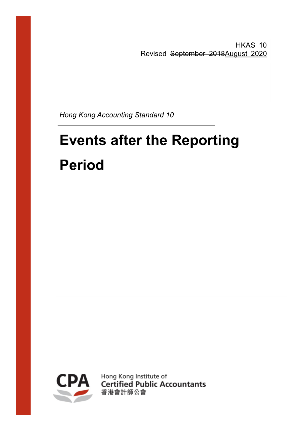 Events After the Reporting Period
