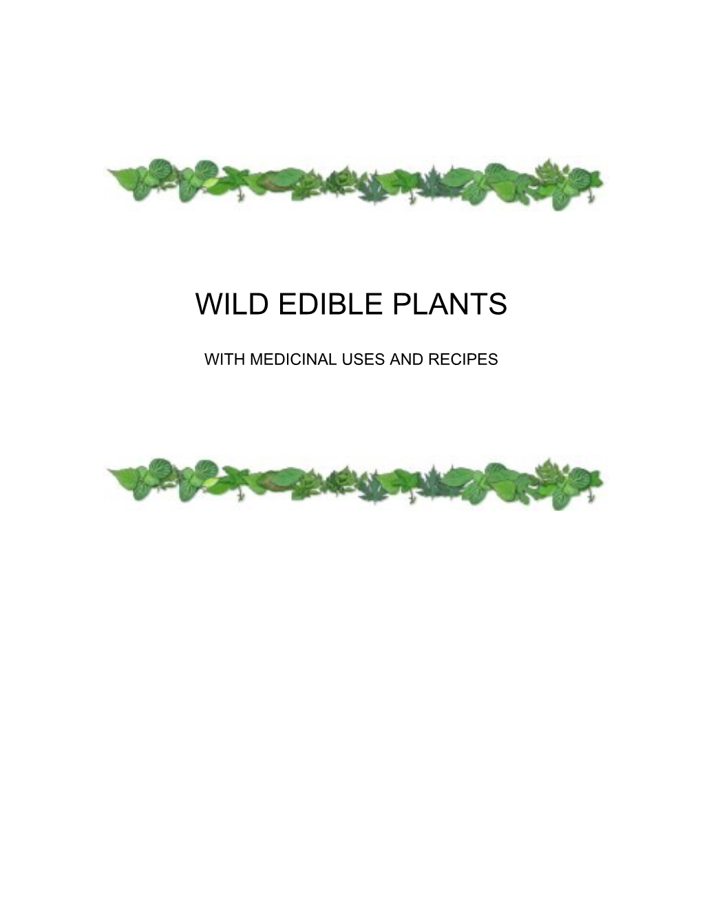 Wild Edible Plants