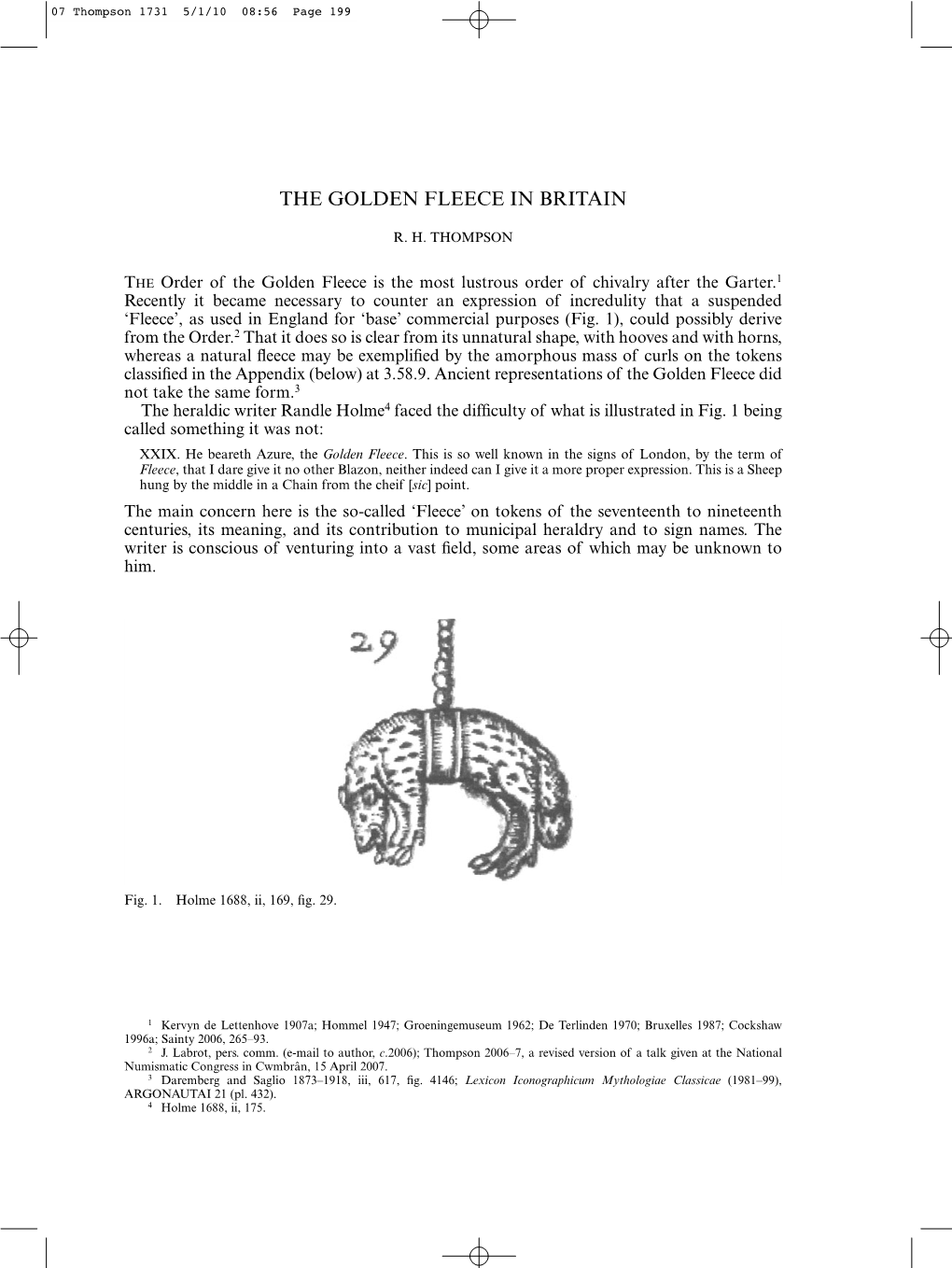 The Golden Fleece in Britain