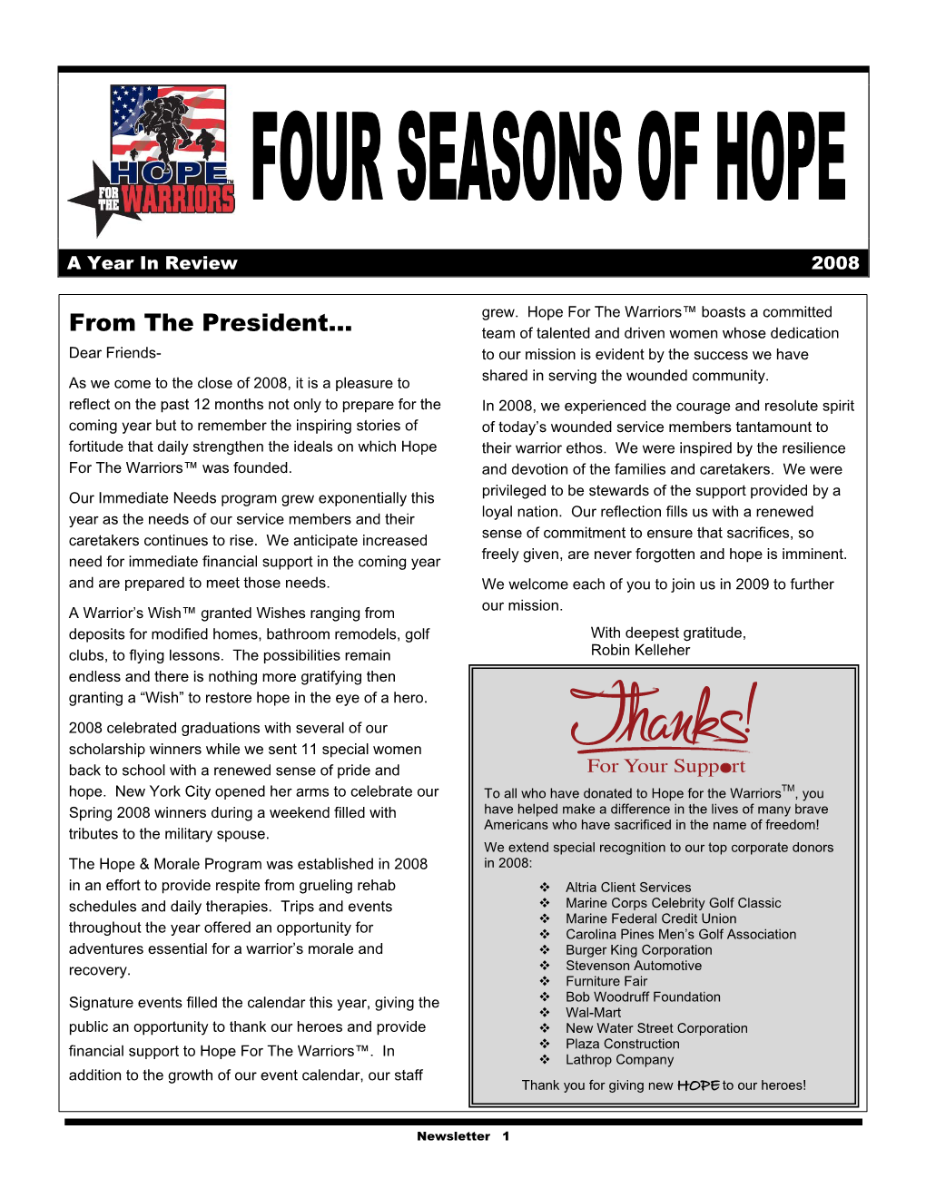 Four Seasons of Hope