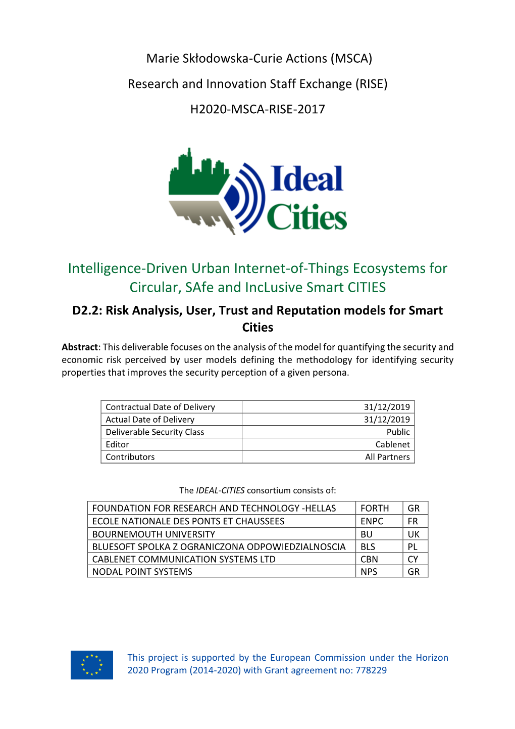 Intelligence-Driven Urban Internet-Of-Things Ecosystems for Circular, Safe and Inclusive Smart CITIES