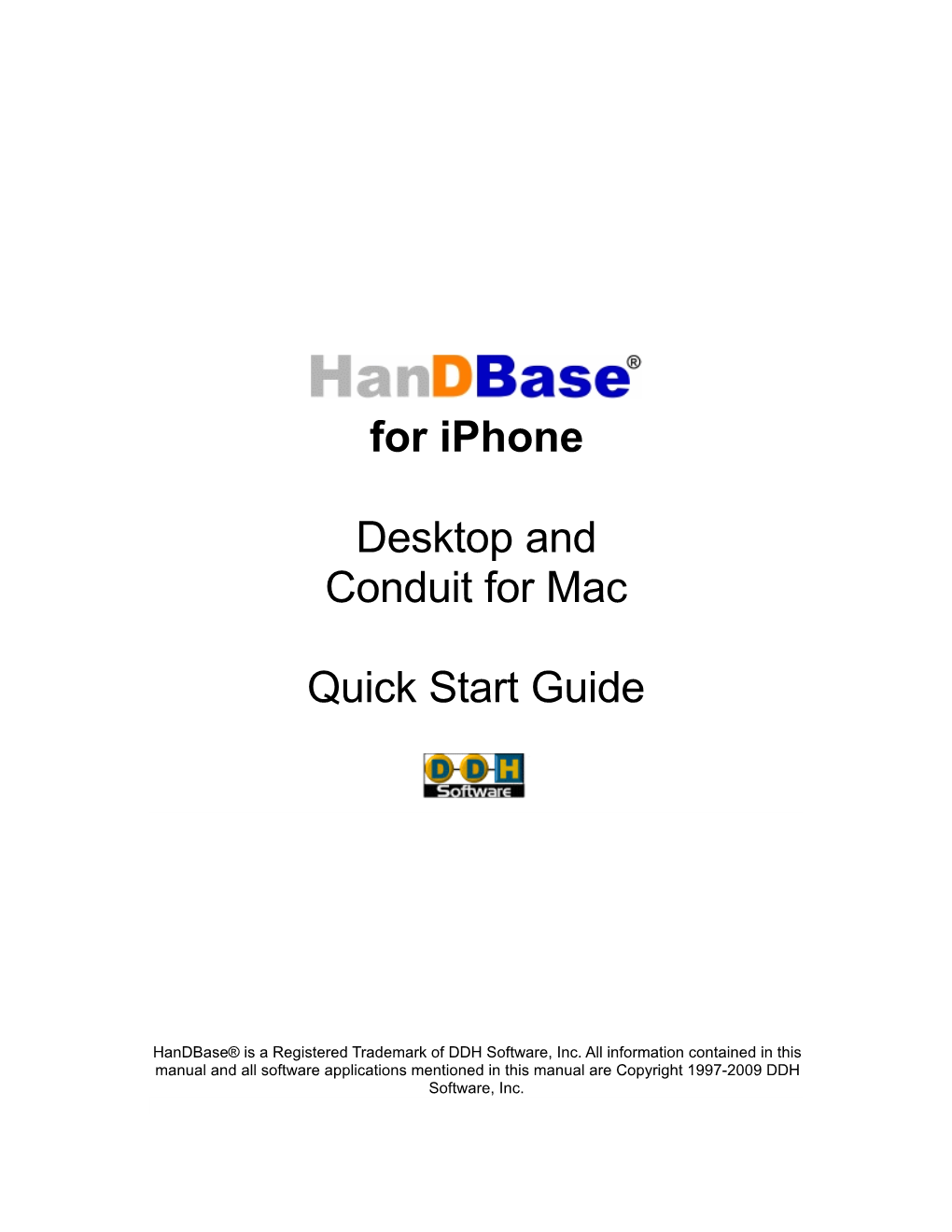 For Iphone Desktop and Conduit for Mac Quick Start Guide