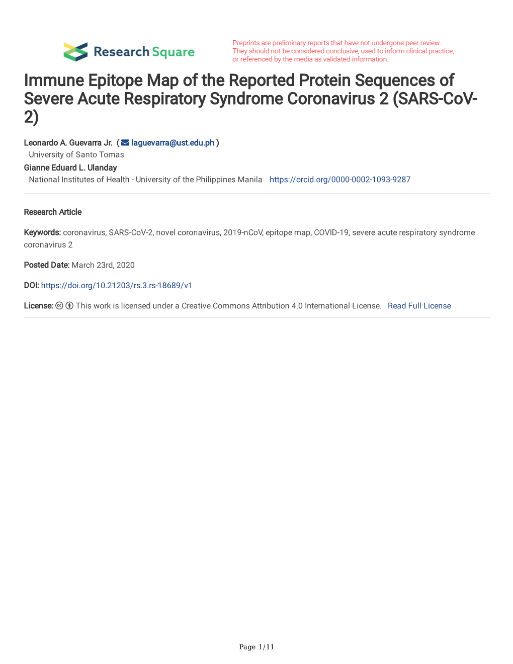 SARS-Cov-2, Novel Coronavirus, 2019-Ncov, Epitope Map, COVID-19, Severe Acute Respiratory Syndrome Coronavirus 2