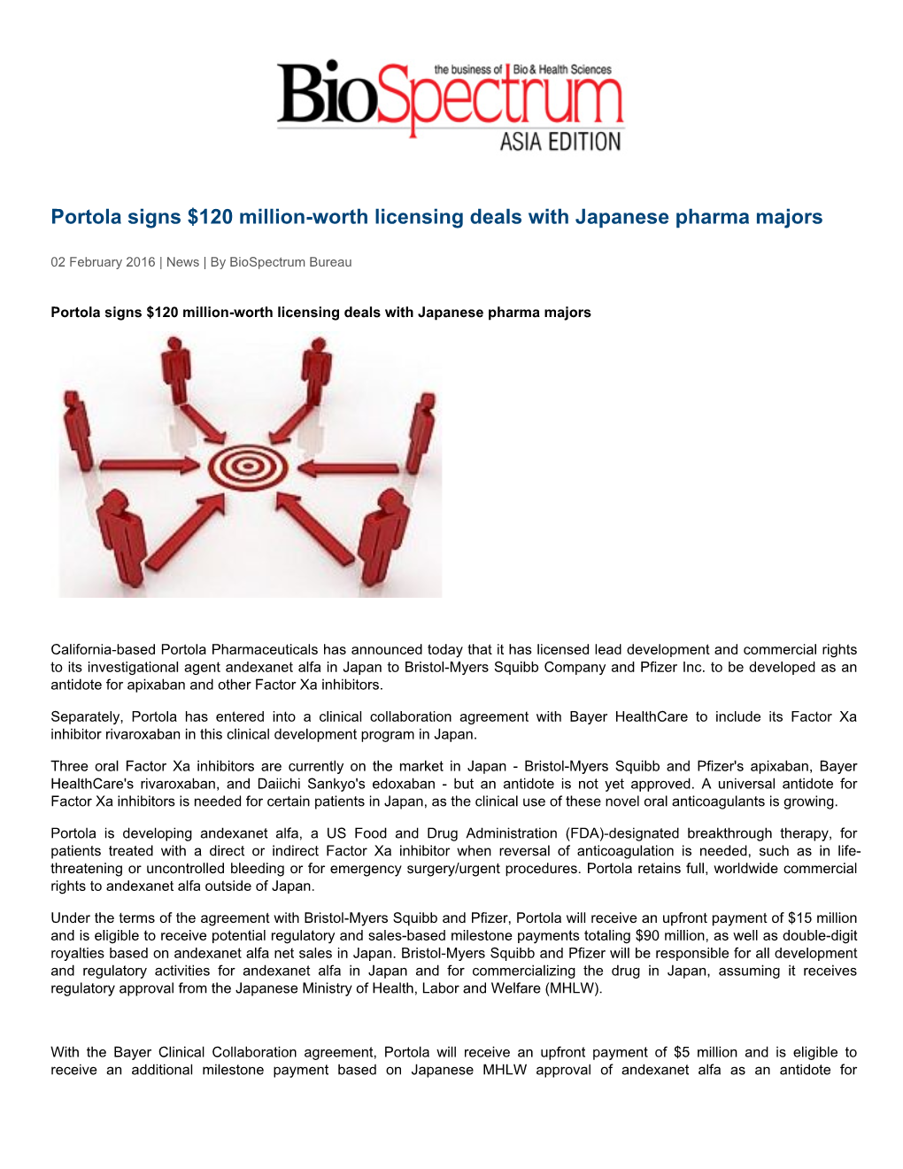 Portola Signs $120 Million-Worth Licensing Deals with Japanese Pharma Majors