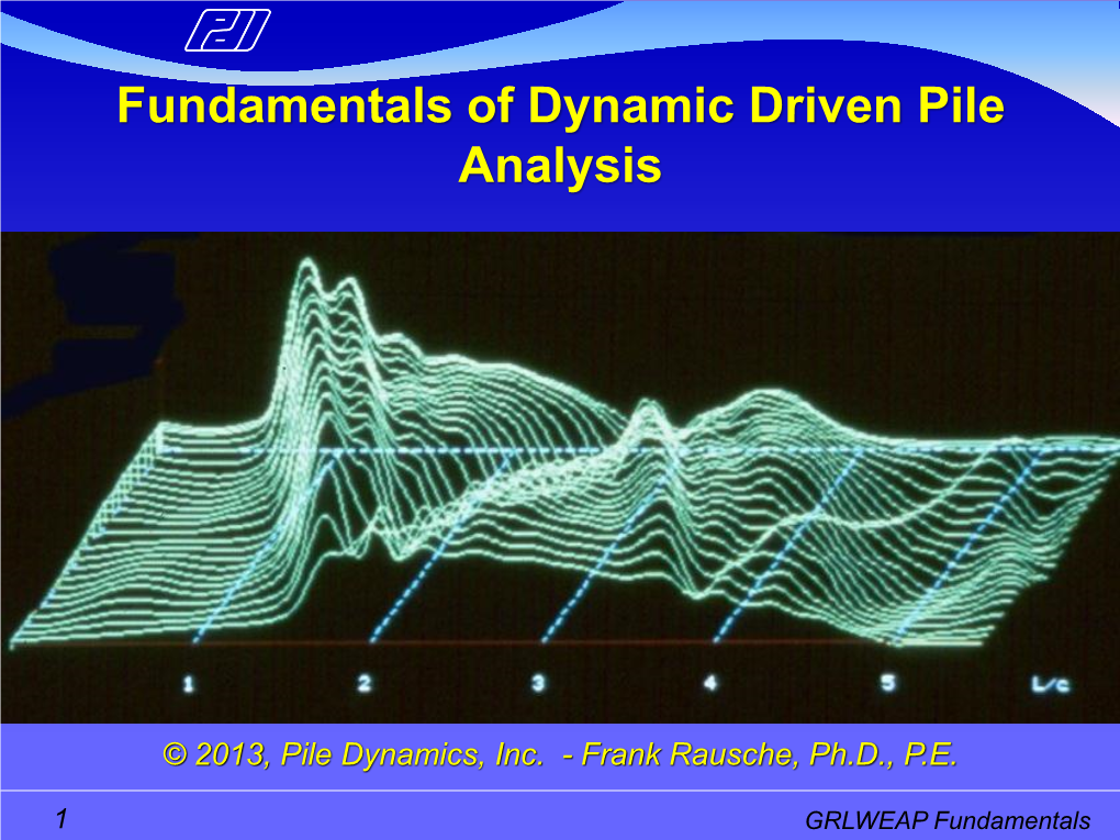 Fundamentals of Dynamic Driven Pile Analysis