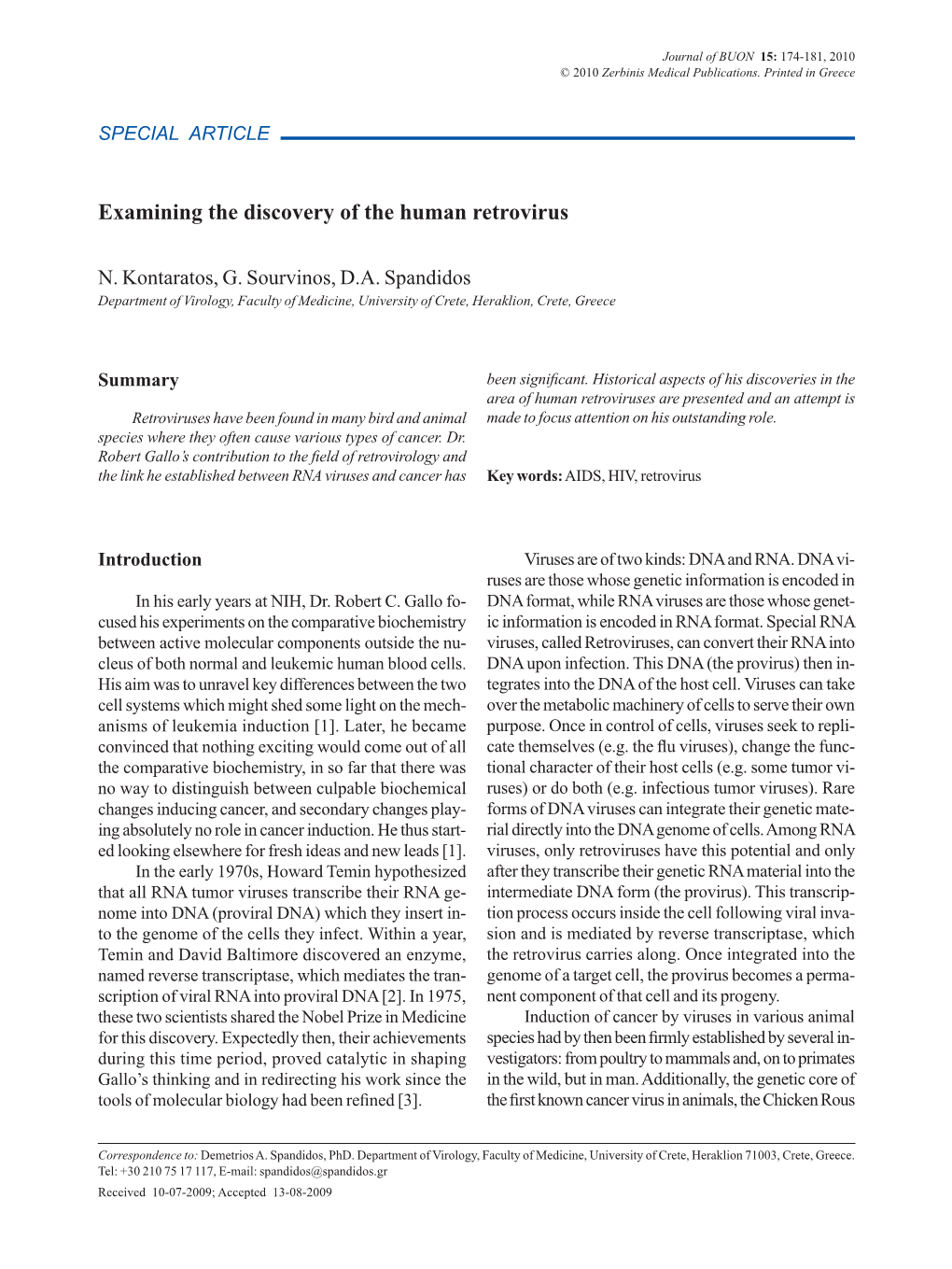 Examining the Discovery of the Human Retrovirus