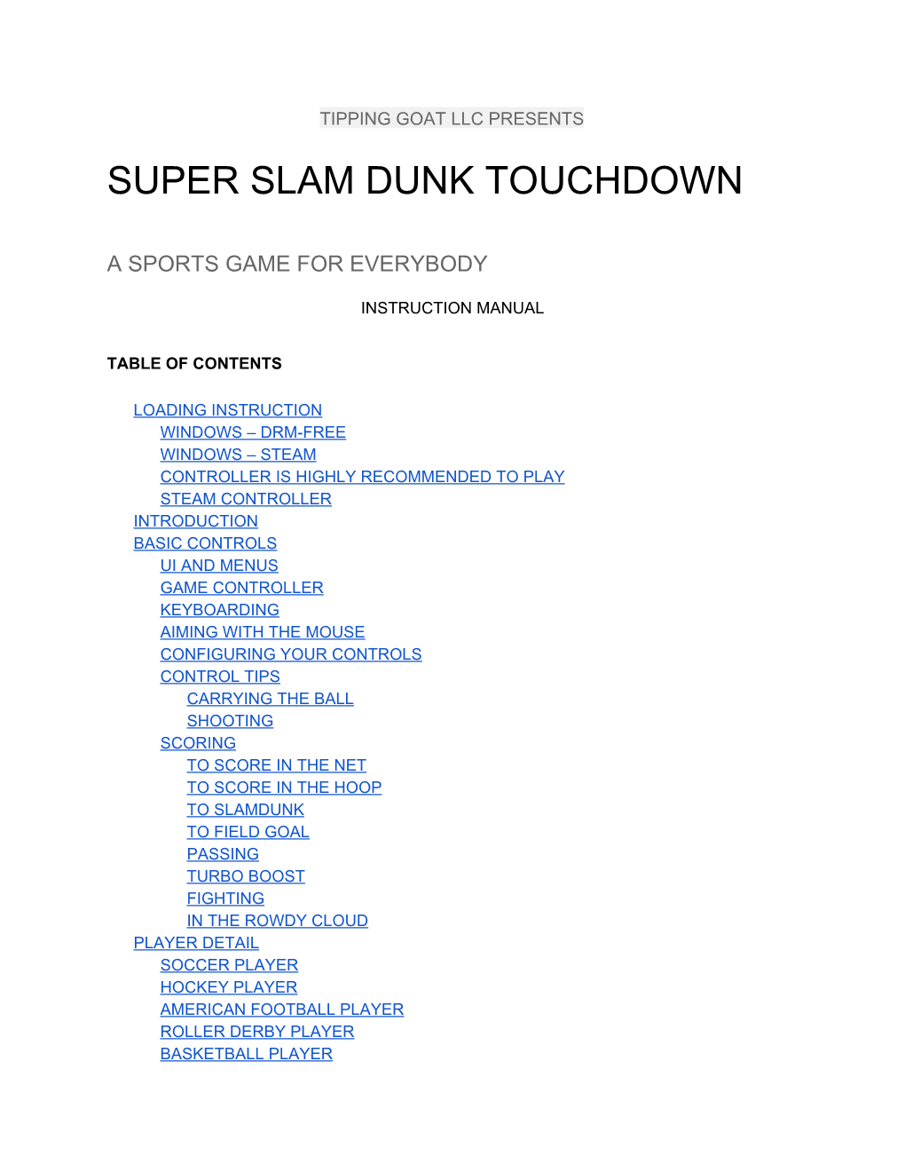 Super Slam Dunk Touchdown