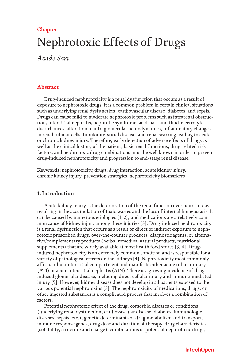 Nephrotoxic Effects of Drugs Azade Sari