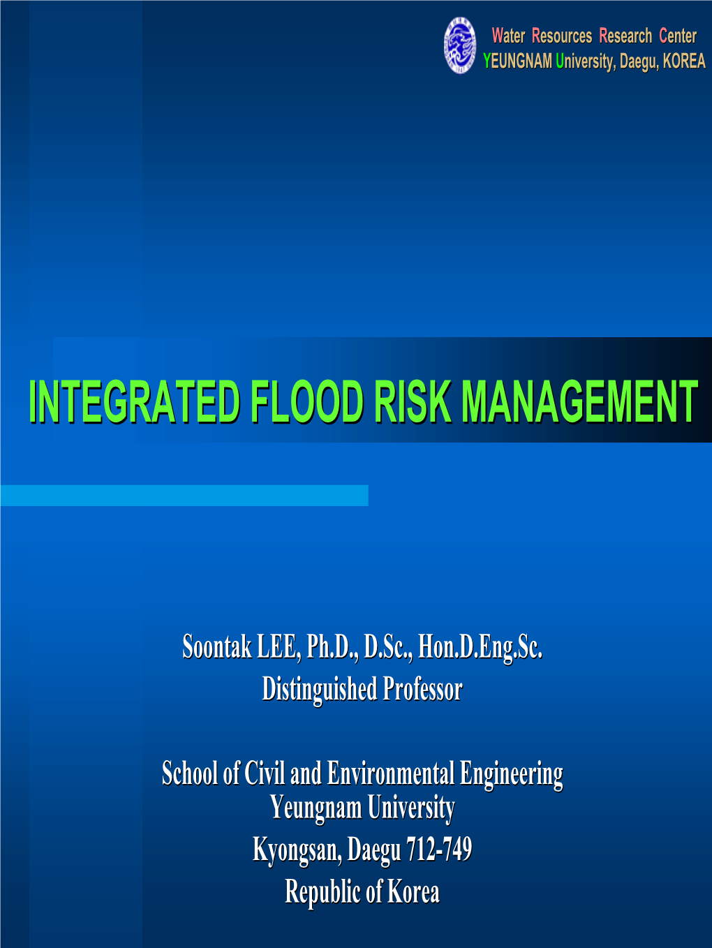 Integrated Flood Risk Management