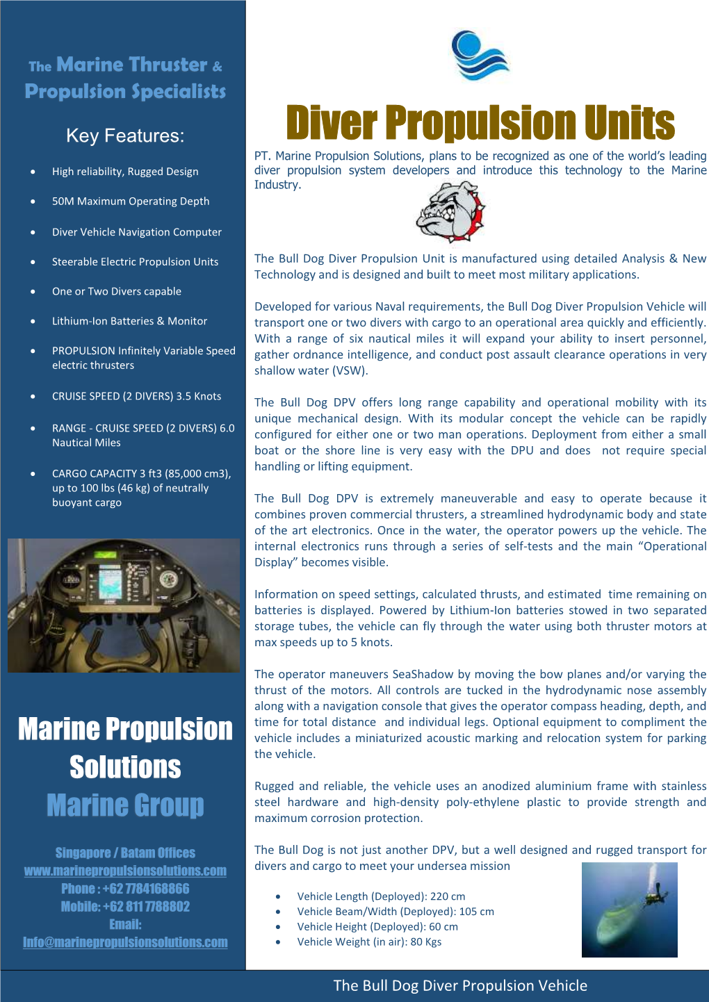 Diver Propulsion Modules