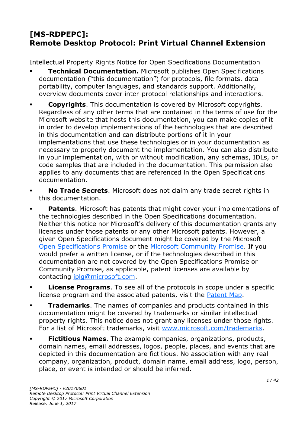 Remote Desktop Protocol: Print Virtual Channel Extension s1