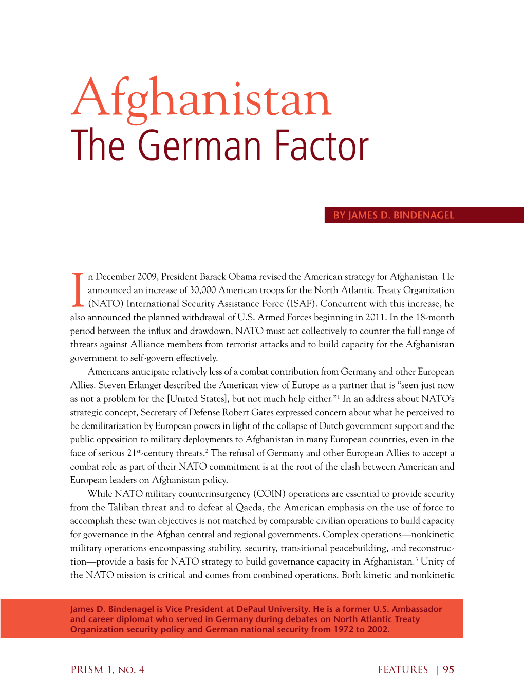 Afghanistan the German Factor