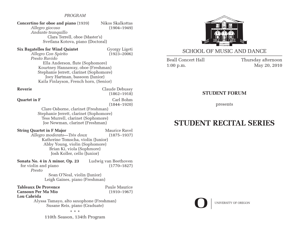 Student Recital Series