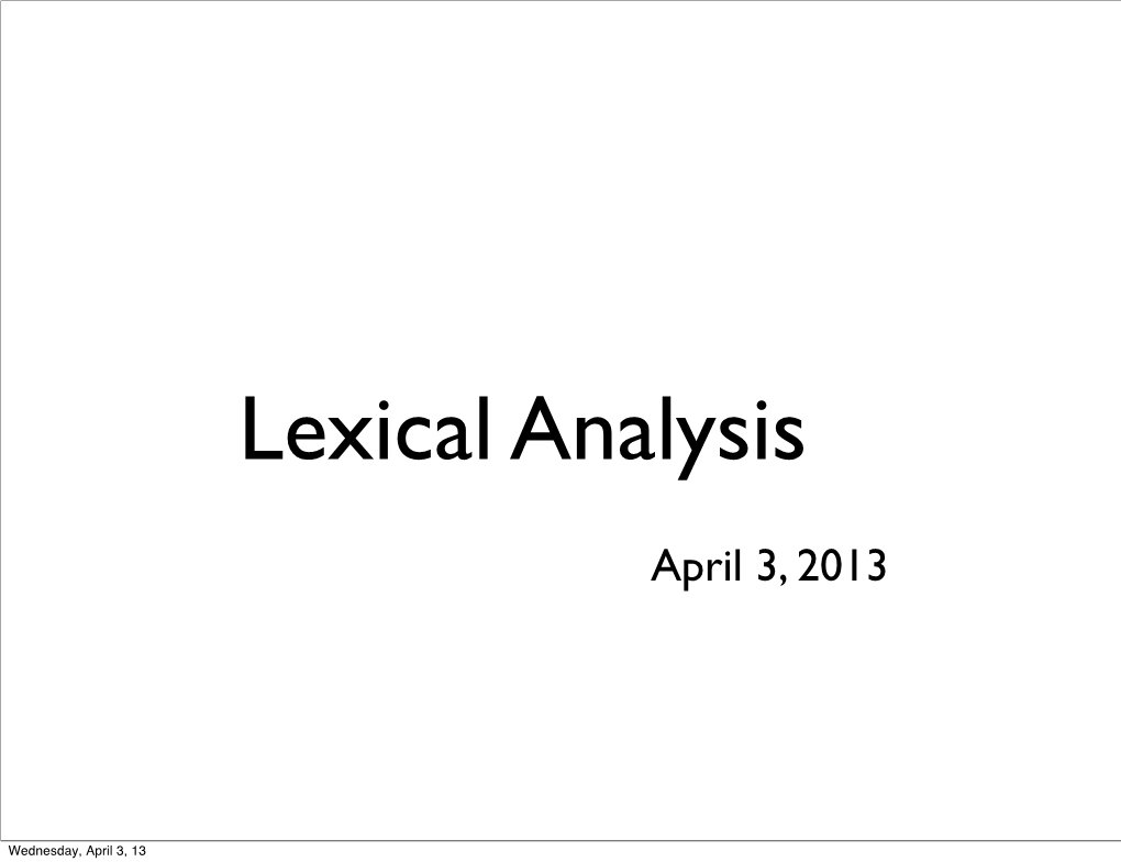 02-Lexical Analysis