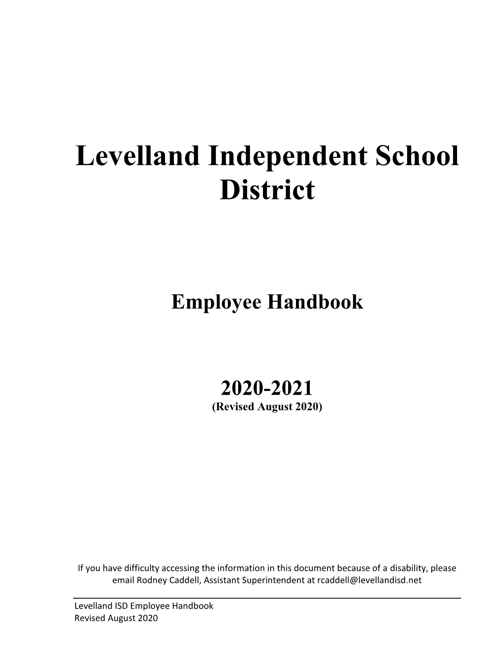 Employee Handbook