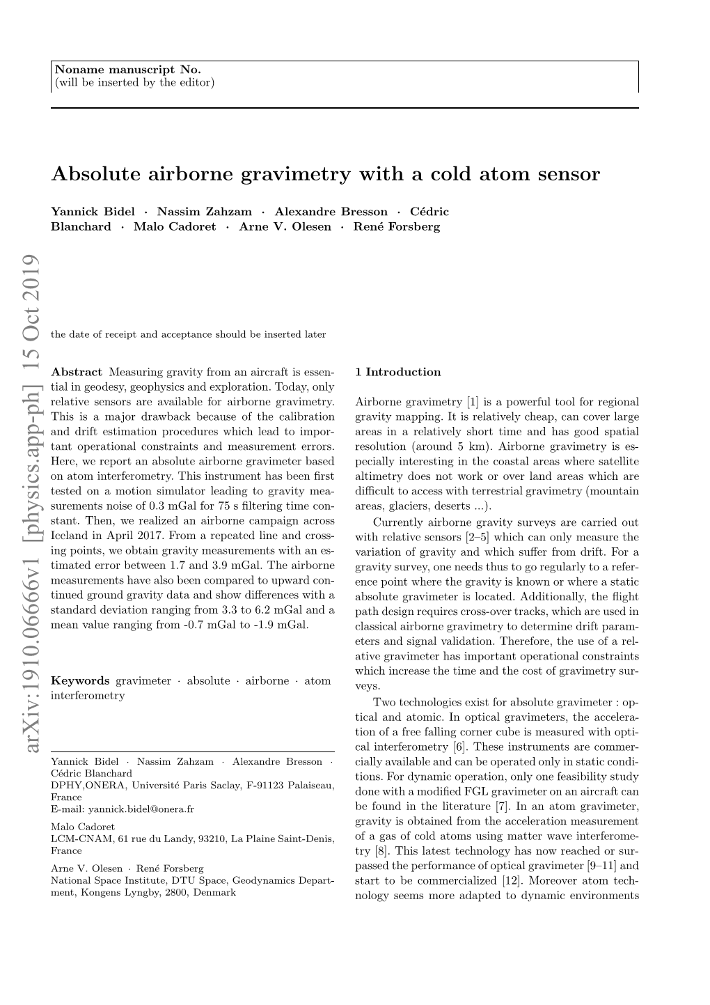 Absolute Airborne Gravimetry with a Cold Atom Sensor 3