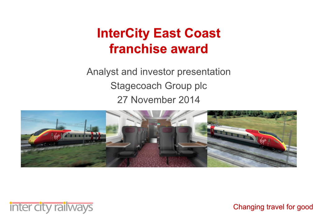 Intercity East Coast Franchise Award