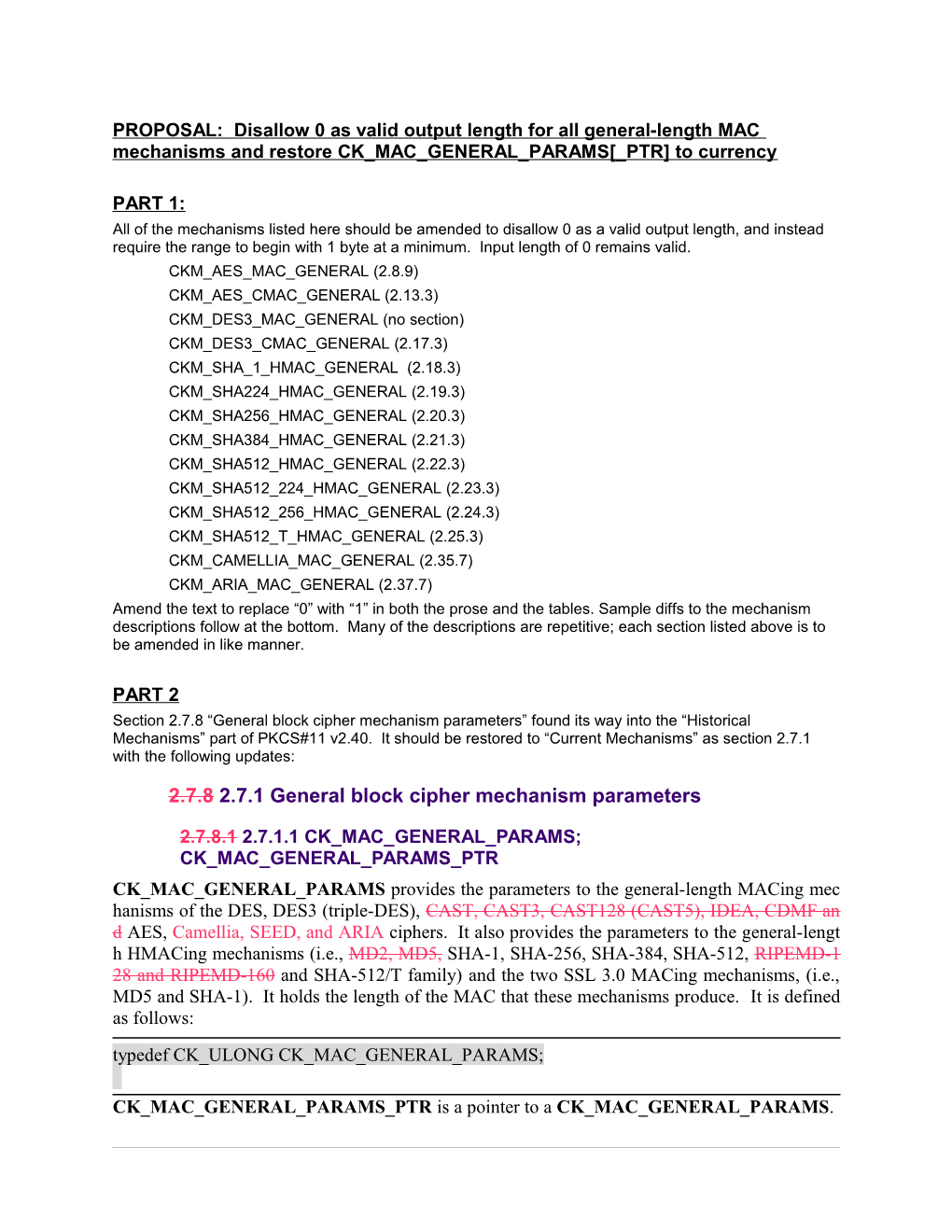 PKCS #11 Cryptographic Token Interface Current Mechanisms Specification Version 2.40