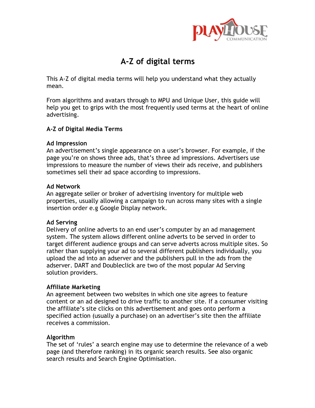 AZ of Digital Terms