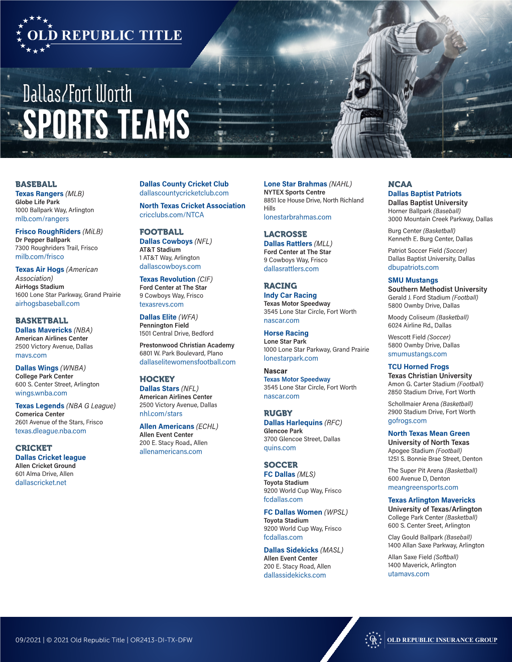 DFW Area Sports