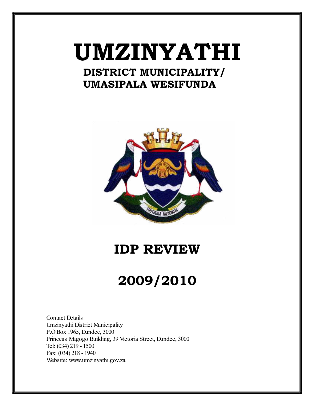 Umzinyathi District Municipality/ Umasipala Wesifunda