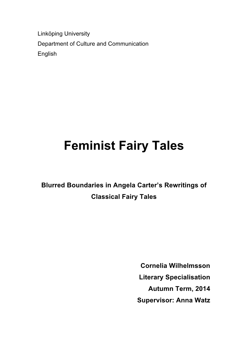 Feminist Fairy Tales