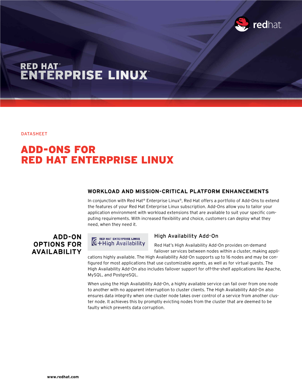 Add-Ons for Red Hat Enterprise Linux