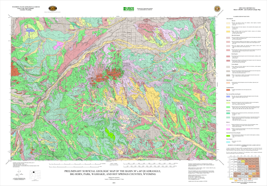 Preliminary Digital Surficial Geologic Map of the Basin 30' X 60